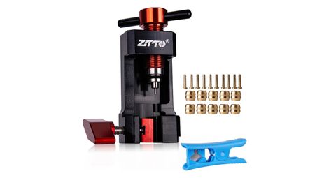 Outil d’insertion et de coupe pour durites de freins hydrauliques vélo – aluminium + aiguilles shimano bh59