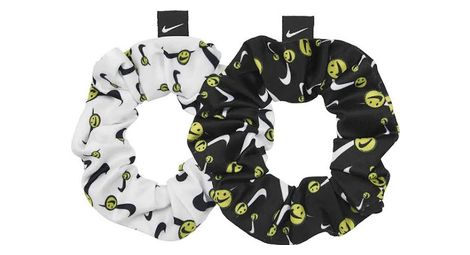 Haargummis (x2) unisex nike gathered hair ties 2.0 weiß schwarz