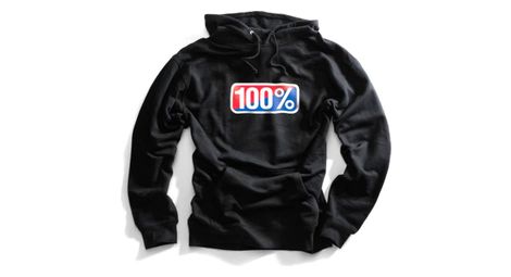 100 classic hoodie black