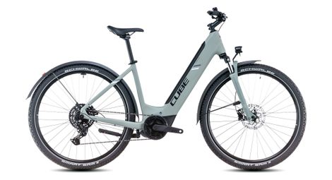 Vtc electrique cube nuride hybrid performance 500 allroad easy entry shimano cues 9v 500 wh 29   gris vert swamp 2025