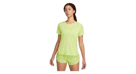 Maillot manches courtes femme nike dri fit fast jaune