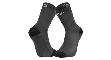 Calcetines de senderismo bv sport double gr high merinos gris / negro