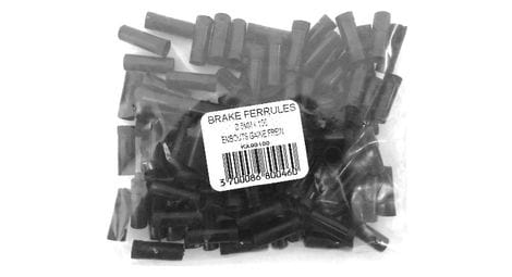 Embouts gaine ø 5mm frein plastique noir (sachet de 100) kble by transfil.