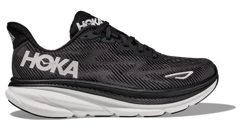 Hoka clifton 9 zapatillas running mujer negro blanco