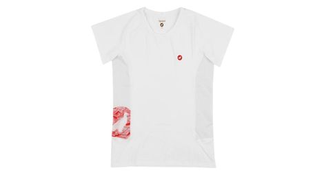 t shirt technique lagoped teetrek blanc rose femme