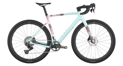 Vélo de Gravel Scott Addict Gravel 10 Sram Force XPLR AXS 13V 700 mm Bleu/Rose Glace 2026