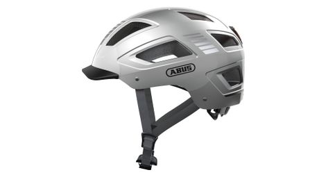 Casco abus hyban 2.0 led signal plateado