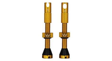 Peaty's x chris king mk2 42 mm gold tubeless valves