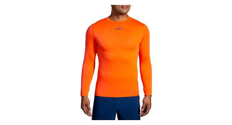 Camiseta de manga larga brooks high point naranja para hombre