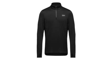 Maillot manches longues running gore wear thermal 1/4 zip noir