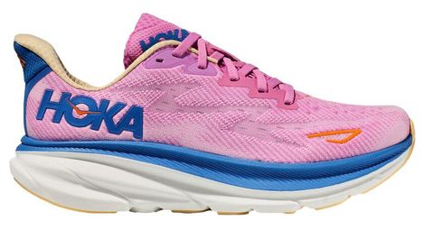 Chaussures de Running Femme Hoka Clifton 9 Rose Bleu