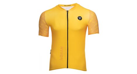 Maillot manches courtes lebram loze jaune coupe aero