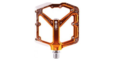 Paire de pédales plates sb3 spectrum orange
