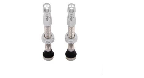 Par de válvulas tubeless pride racing 44mm plateadas