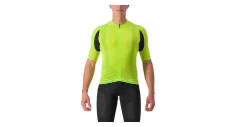 Maglia a manica corta castelli superleggera 3 nero/giallo fluorescente