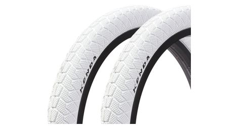 Set de pneus BMX KENDA 20 pouces x 1,95 pouces blanc KHE