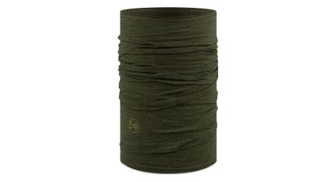 Tour de cou buff merino lightweight solid bark - kaki