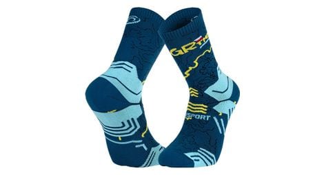 Chaussettes trek bv sport sportgr haute polyamide gr tmb bleu / jaune