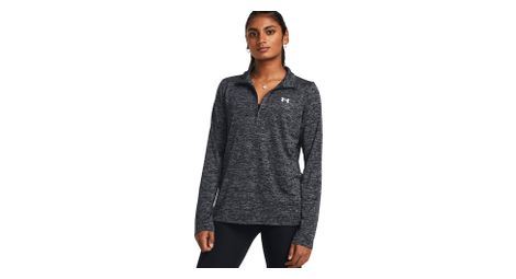 Camiseta under armour tech  negra 1/2 cremallera mujer