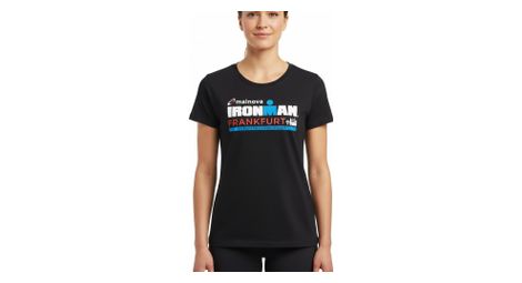 camiseta negra de manga corta ironman frankfurt para mujer