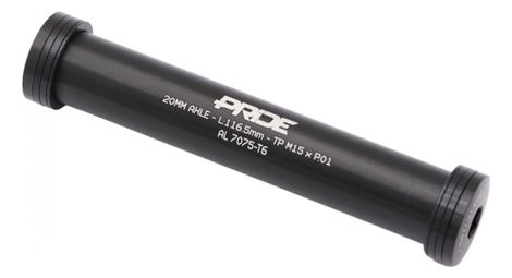 Axe Traversant Pride Racing 20 x 116.5 mm avec 6 Spacers Noir