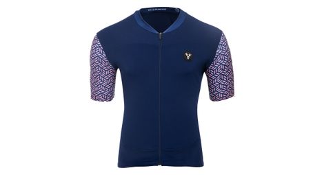 Maillot manches courtes lebram aspin bleu marine coupe ajustee