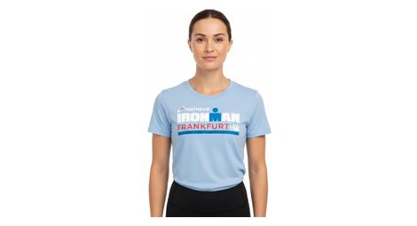 T-shirt manches courtes ironman frankfurt bleu ciel femme