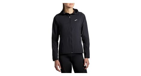 Chaqueta brooks canopy negra cortavientos impermeable para mujer