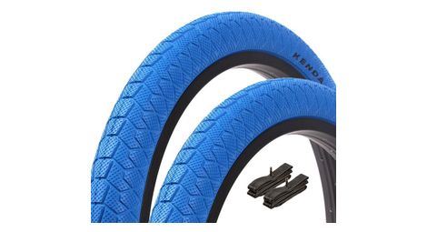 Set de pneus BMX KENDA 20 pouces x 1,95 pouces + chambre à air AV