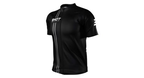 Maillot manches courtes shot unlimited zip noir