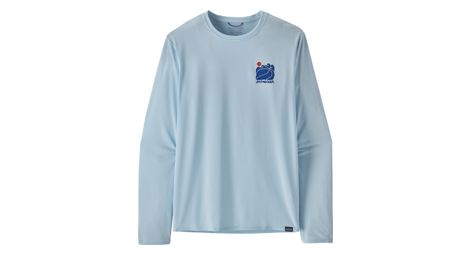 T-shirt manches longues patagonia capilene cool daily graphic bleu clair