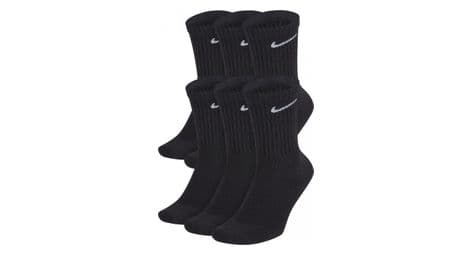 Nike everyday cushioned socks (x6) black unisex