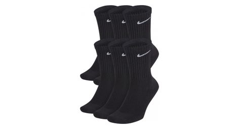 Chaussettes x6 nike everyday cushioned noir unisex