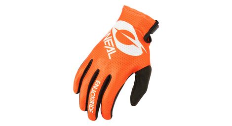 Guantes largos O'Neal Matrix Stacked Naranja/Blanco