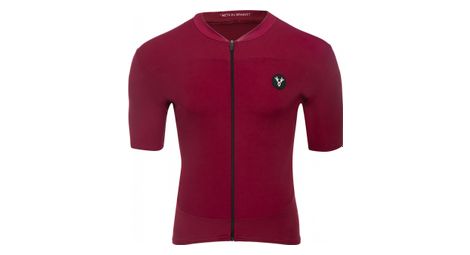 Maillot manches courtes lebram allos bordeaux coupe ajustee