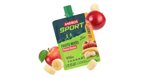 Purée énergétique andros sport energie pomme/banane 90g