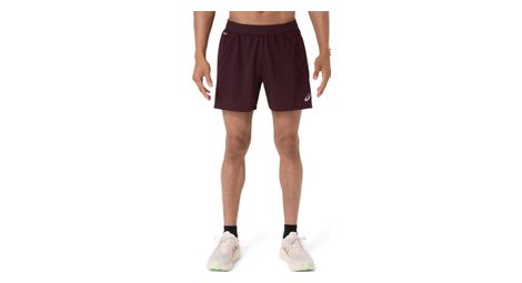 Short Asics Road 5in Rouge Homme