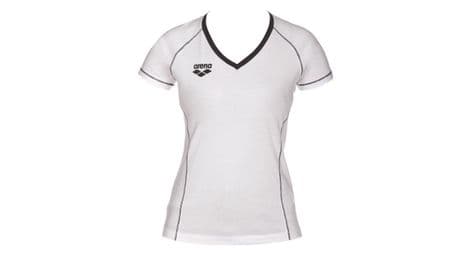 Camiseta arena team line manga corta blanco mujer