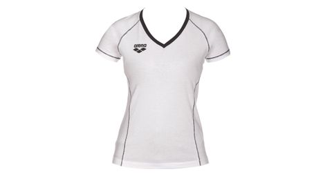 T shirt manches courtes arena team line blanc femme