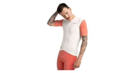 Maillot cyclisme gravel manches courtes homme gm2 gravitas blanc