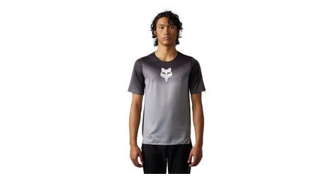 Maillot de manga corta fox flexair novah gris / negro