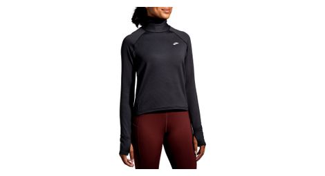 Haut thermique brooks notch thermal long sleeve 2 0 noir femme