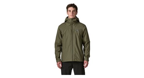 Chaqueta impermeable Patagonia Boulder Fork verde para hombre