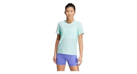 Maillot de manga corta adidas own the run azul, mujer