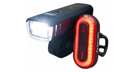 Kit d'éclairage usb rechargeable 450 et 100 lumen avant et arrière