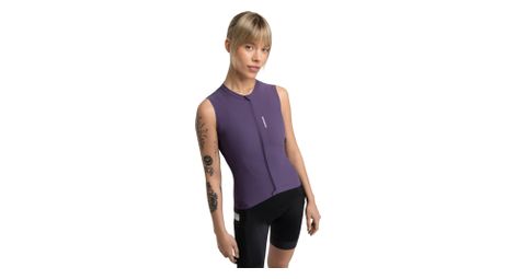 Maillot cyclisme gravel sans manches femme gm4 strata aubergine pourpre