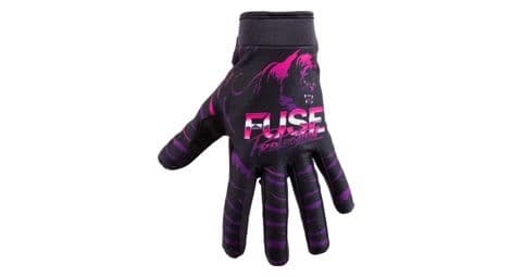 Gants longs fuse chroma night panther noir rose violet