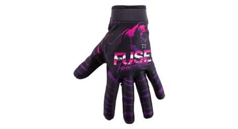 Fuse chroma night panther lange handschuhe schwarz / pink / lila