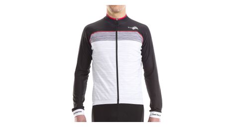 Velo road maillot mangas largas kiwami peyresourde blanco graphite negro