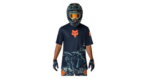 Maillot Manches Courtes Fox Ranger Image Print Bleu Homme